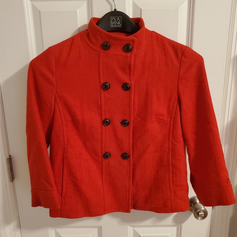 Cropped Red Banana Republic Peacoat, size small